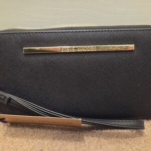 Steve Madden Black with Gold Detail Wristlet